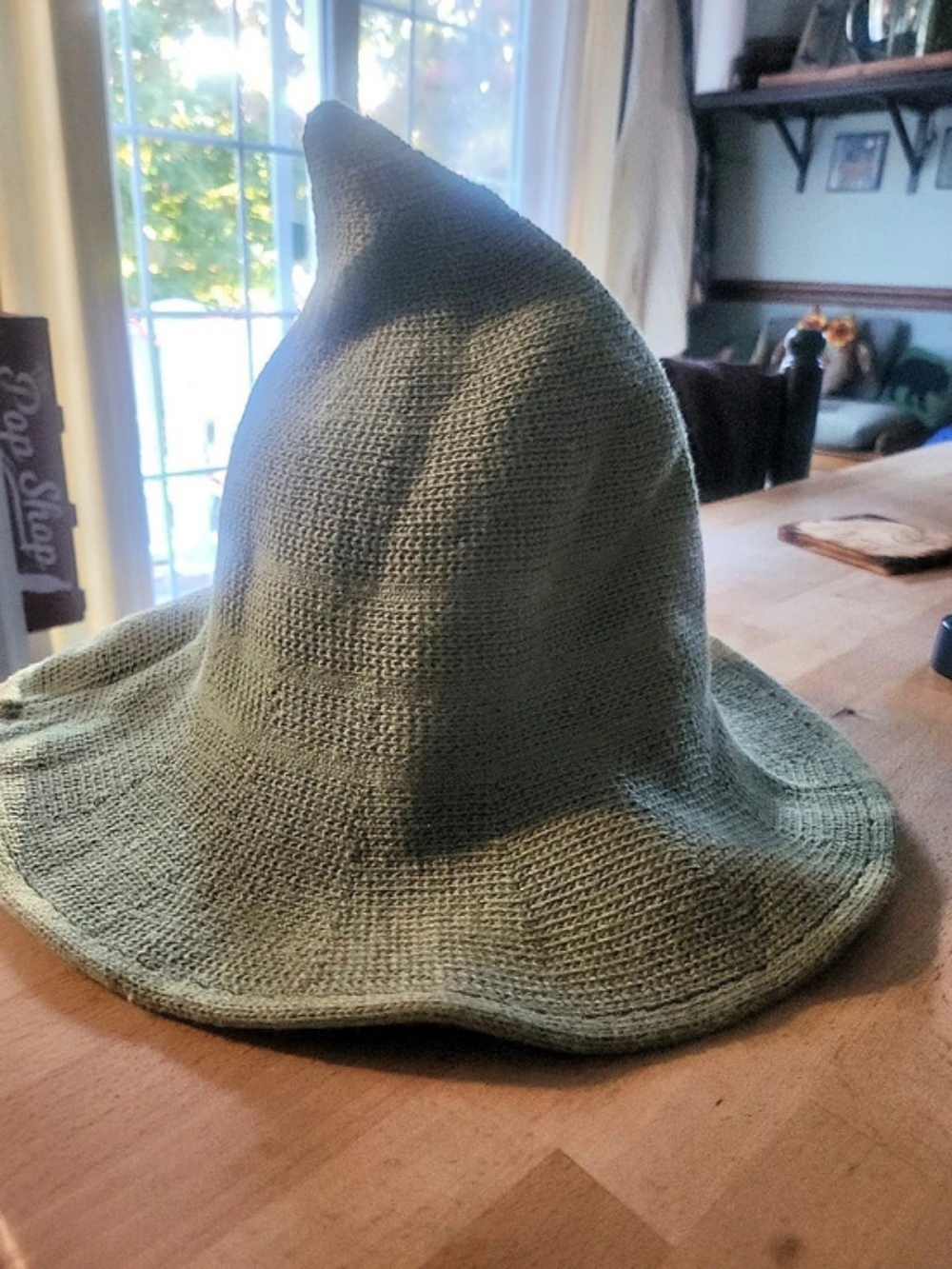 Green Wide Brim Hat Like New SALEM MASSACHUSETTS